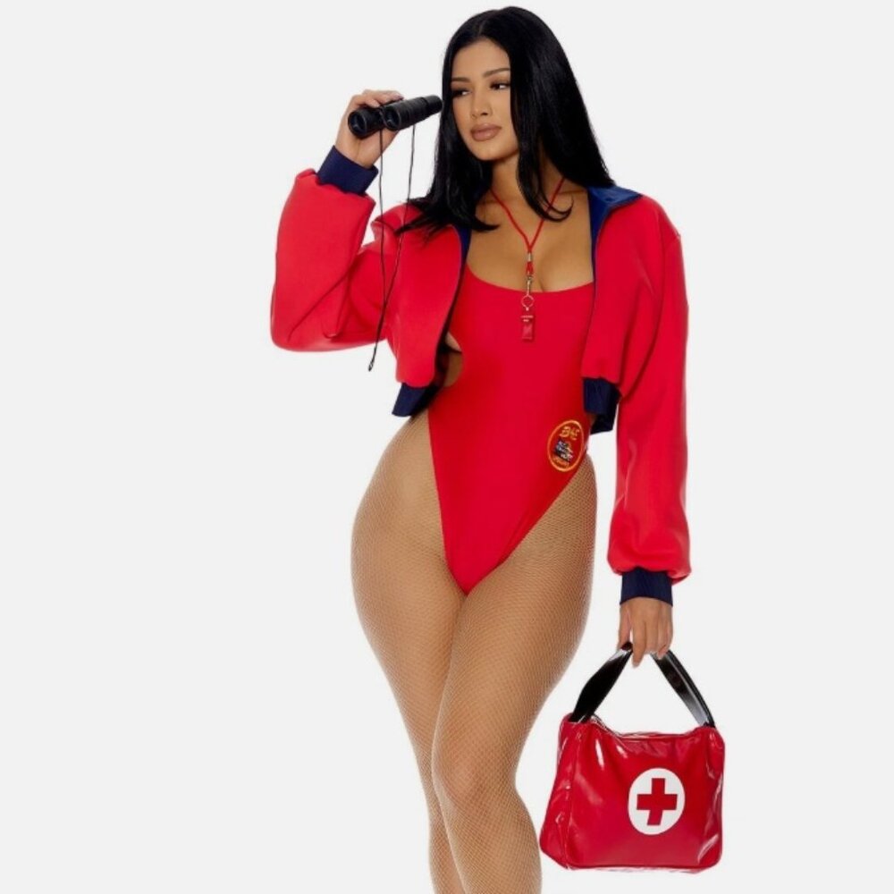M/L Women's Watch Out Bae Costume Baywatch Sexy Halloween NEW!